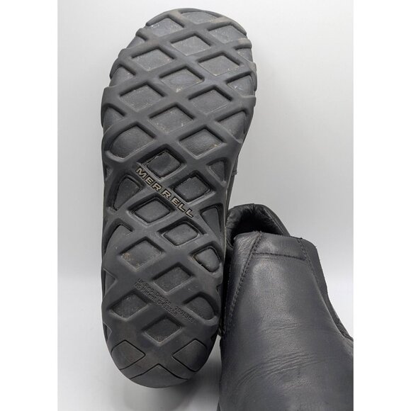 Merrell Womens Size 9 Jungle Moc Black Leather Midnight Ortholite Shoes Slip On - Picture 6 of 8